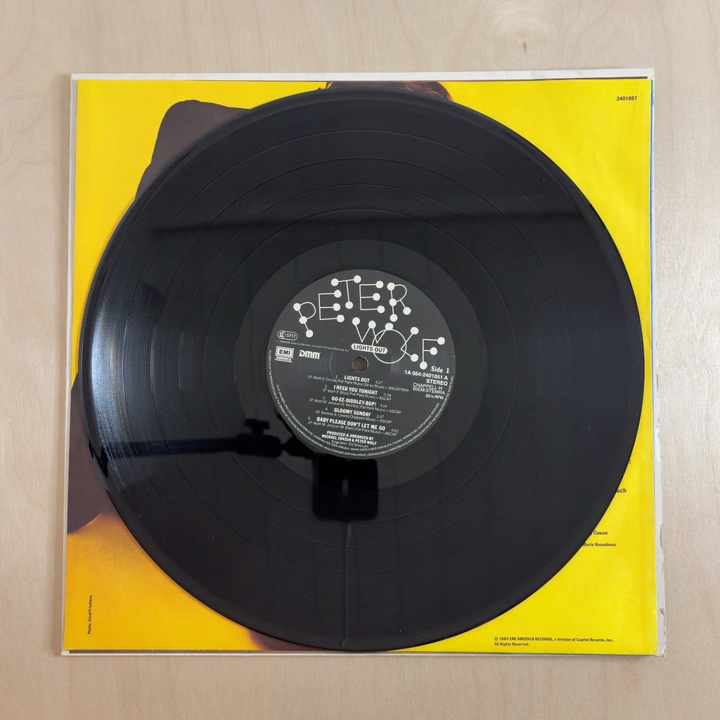 Peter Wolf – Lights Out – record label