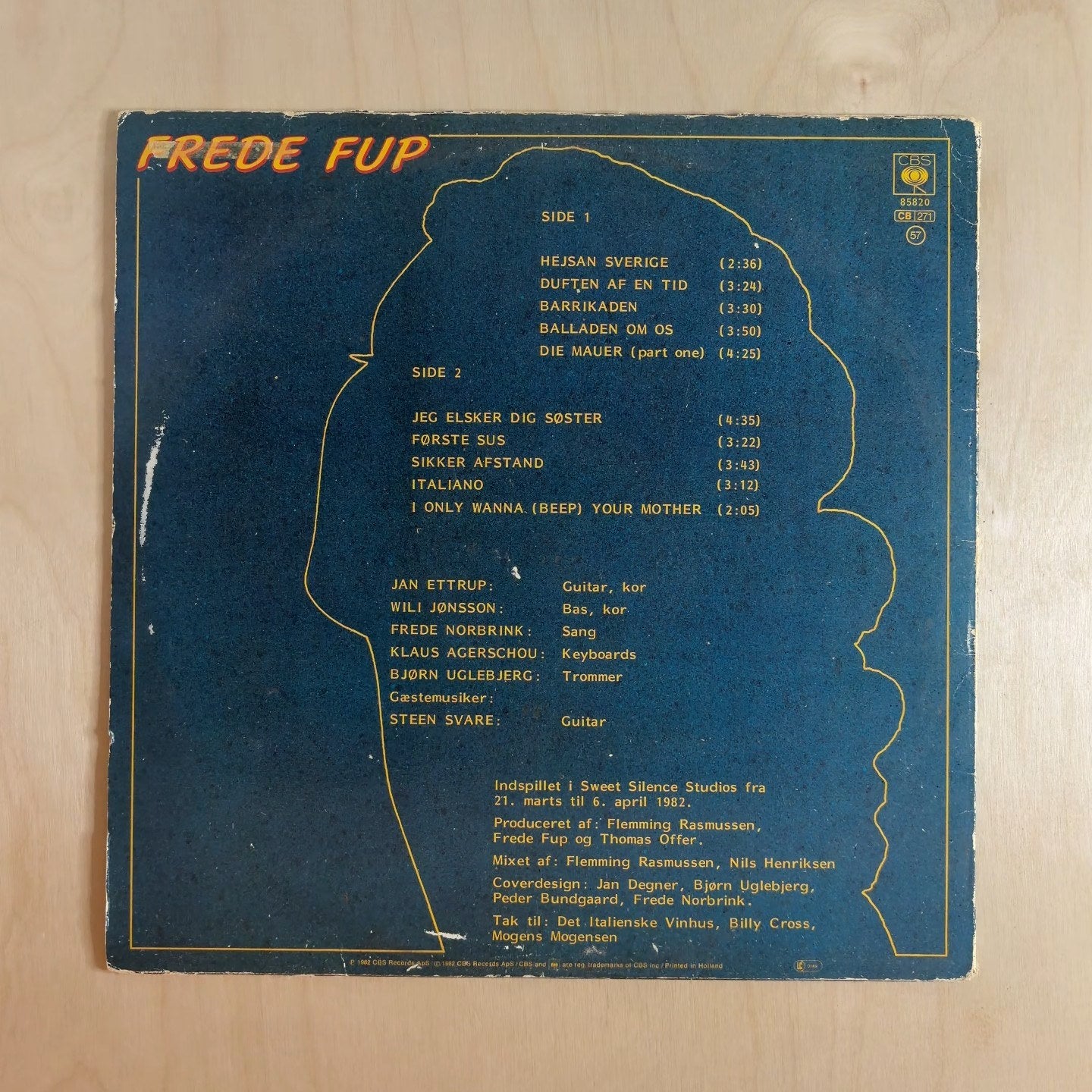 Frede Fup – Jeg Elsker Dig Søster – back cover