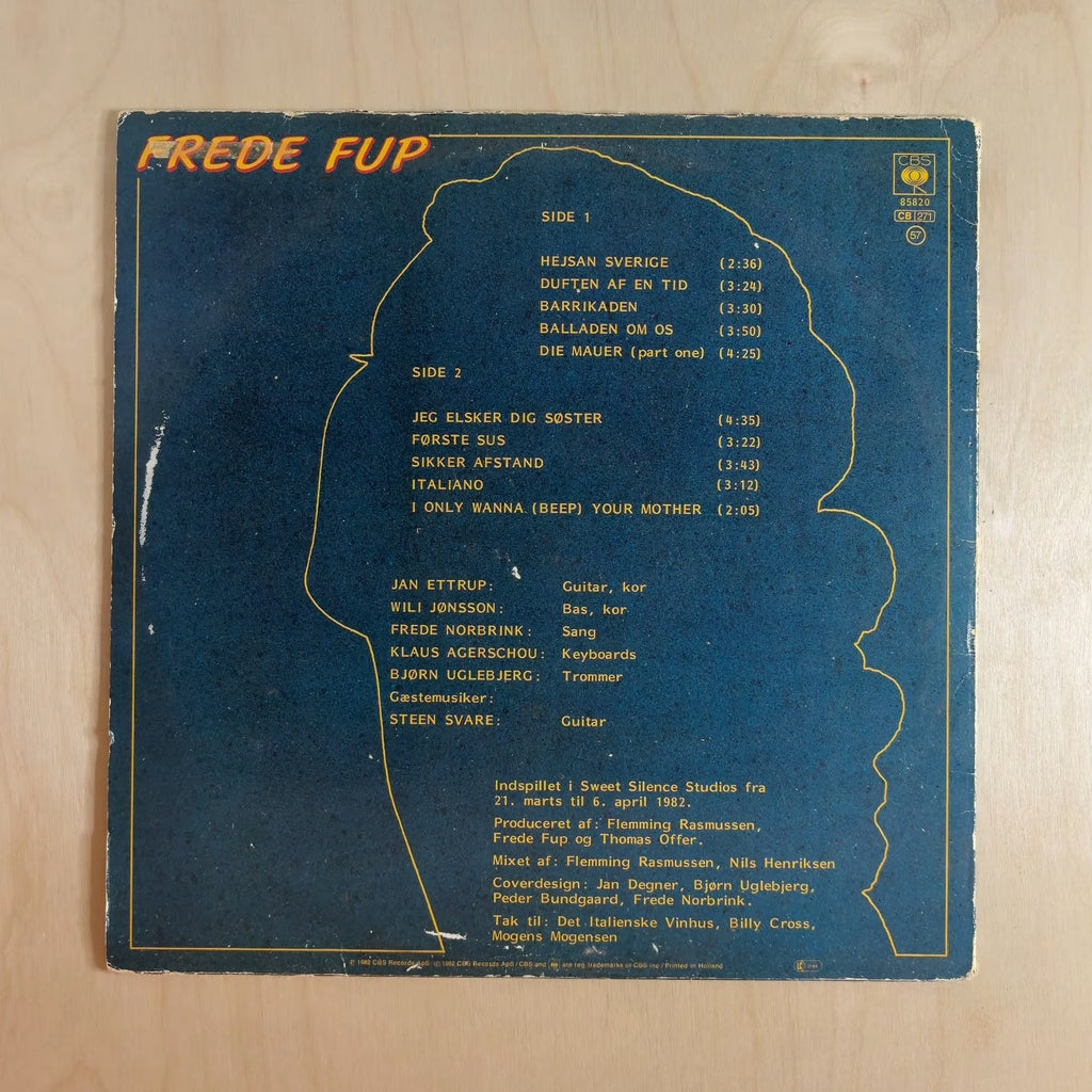 Frede Fup – Jeg Elsker Dig Søster – back cover