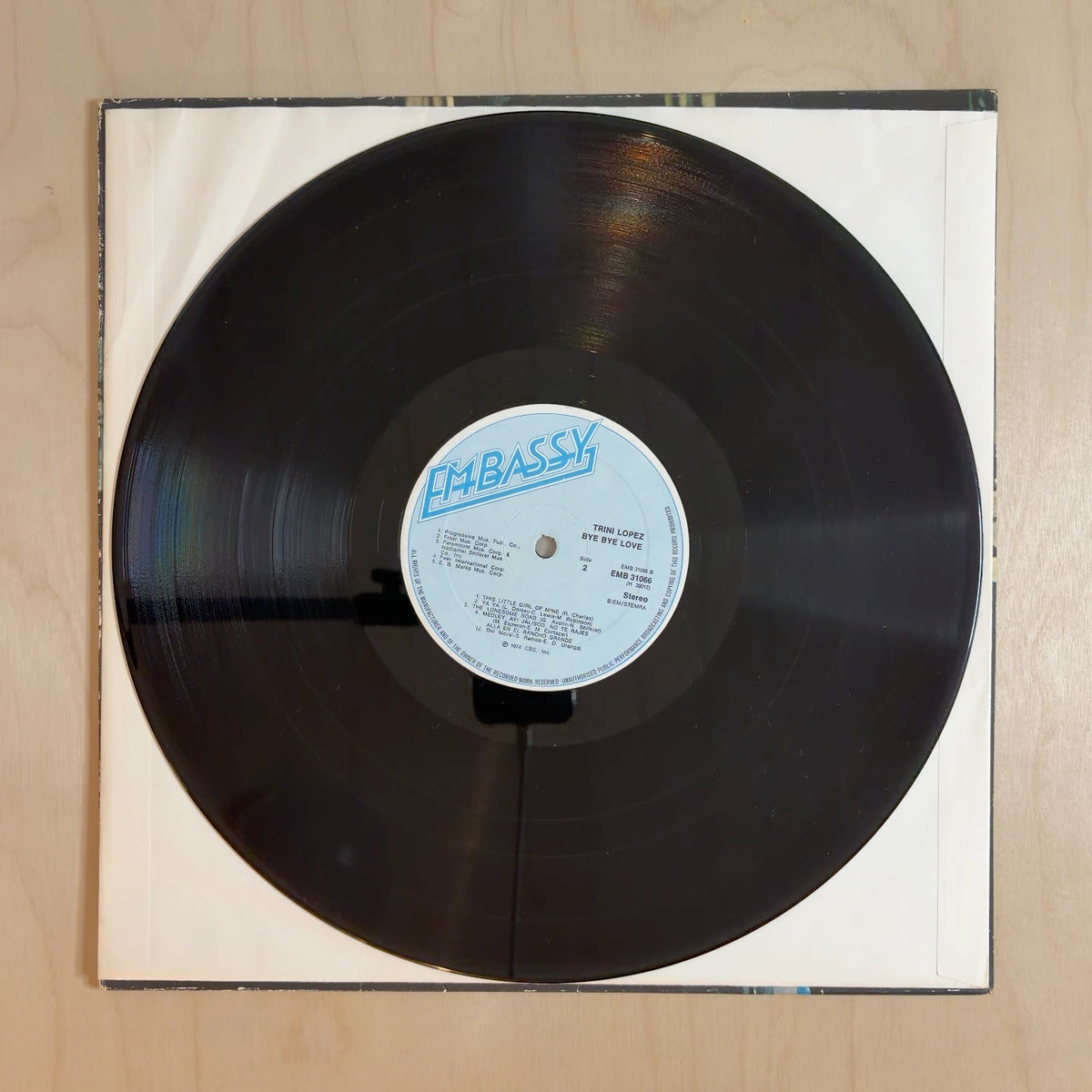 Trini Lopez – Bye Bye Love – record label