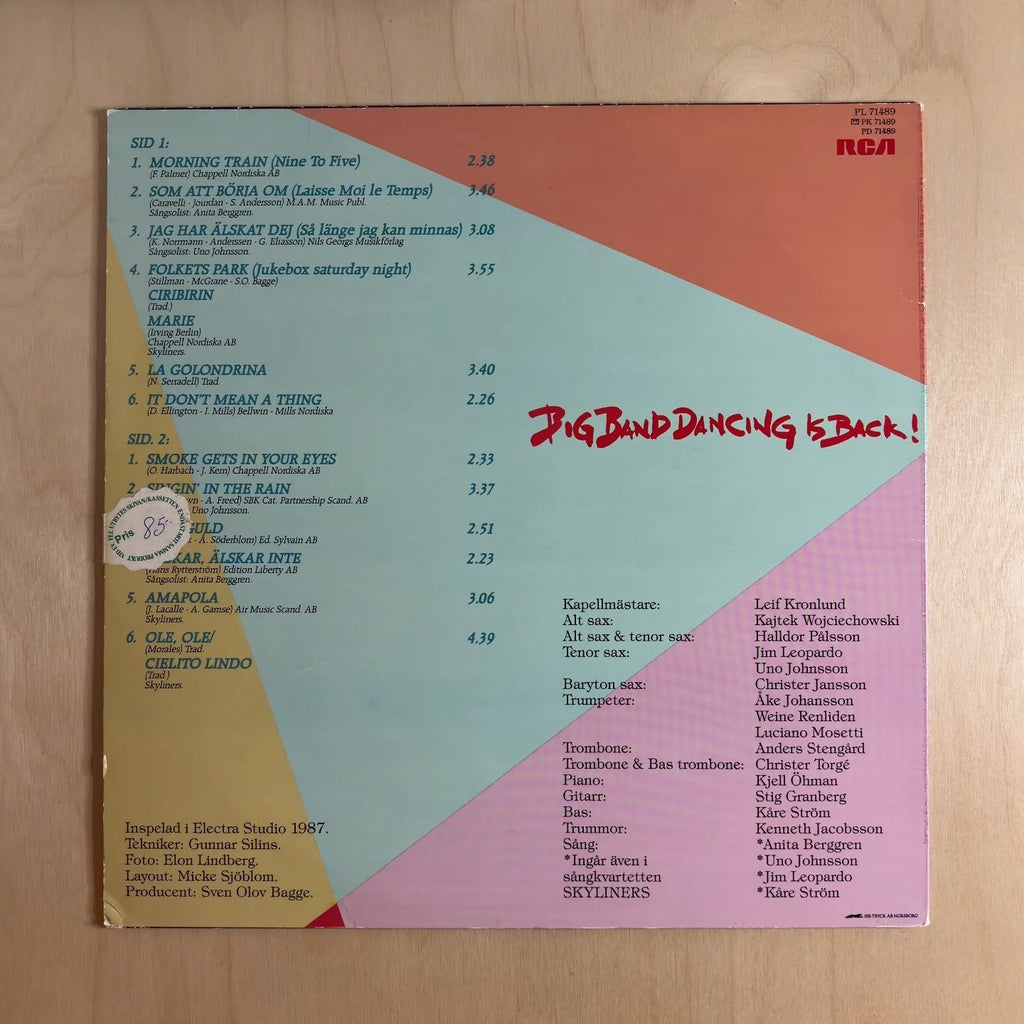 Leif Kronlunds Storband – Big Band Dancing Is Back! – back cover