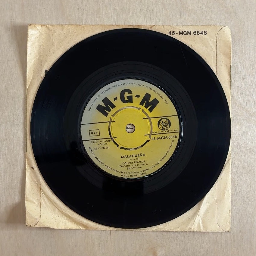 Connie Francis – Malaguena / My Heart Has A Mind Of Its Own – record label