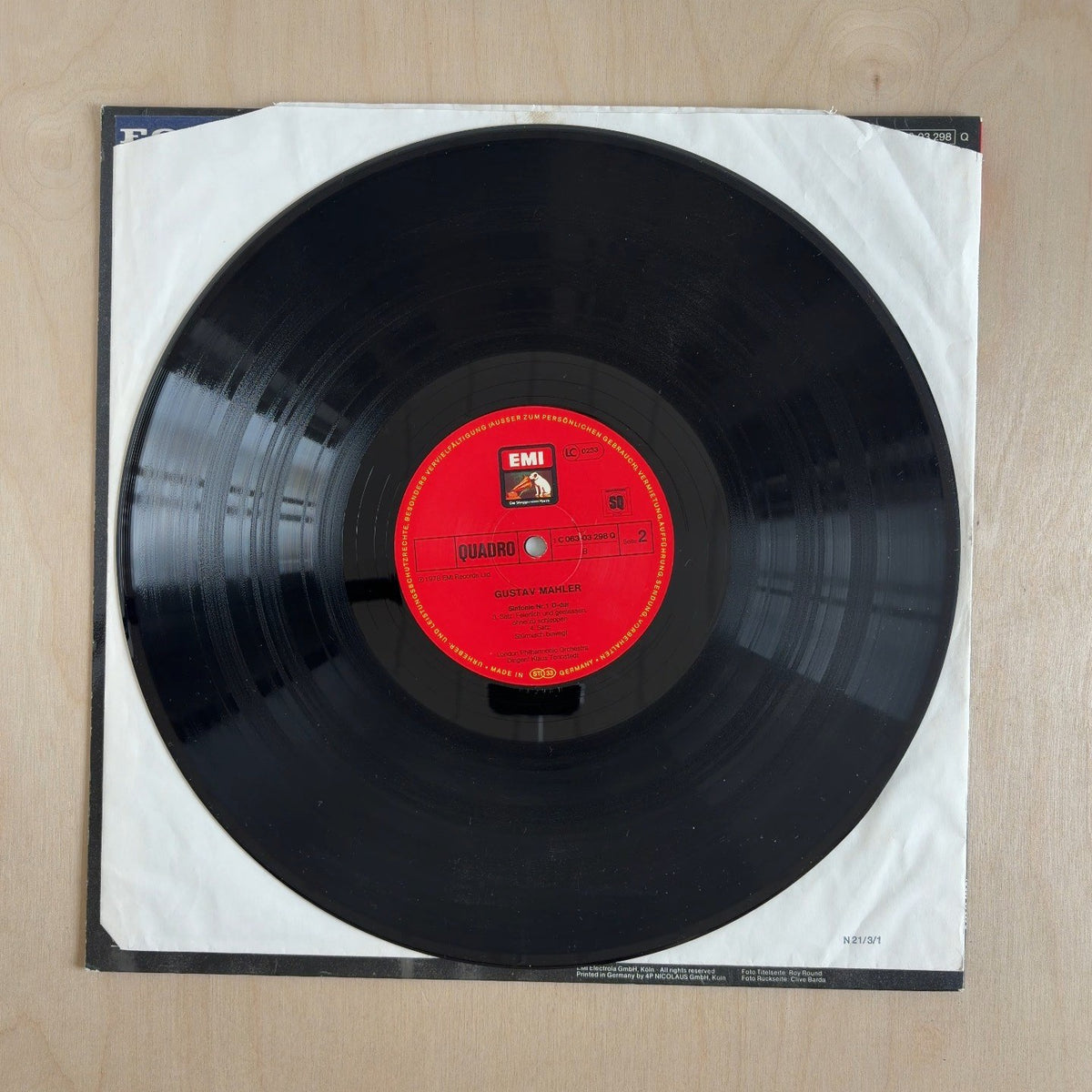 Gustav Mahler, Klaus Tennstedt, London Philharmonic Orchestra – Sinfonie Nr. 1 – record label