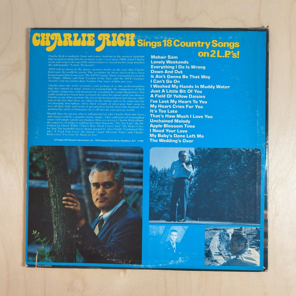 Charlie Rich – Charlie Rich Sings 18 Country Songs On 2 L.P.'s!
