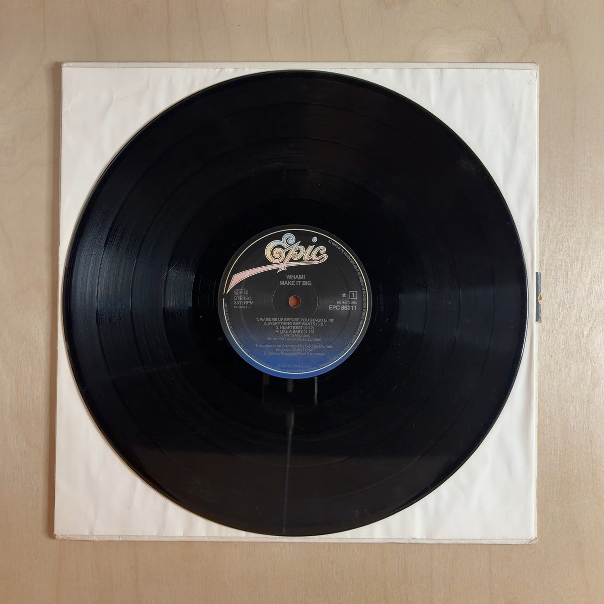 Wham! – Make It Big – record label