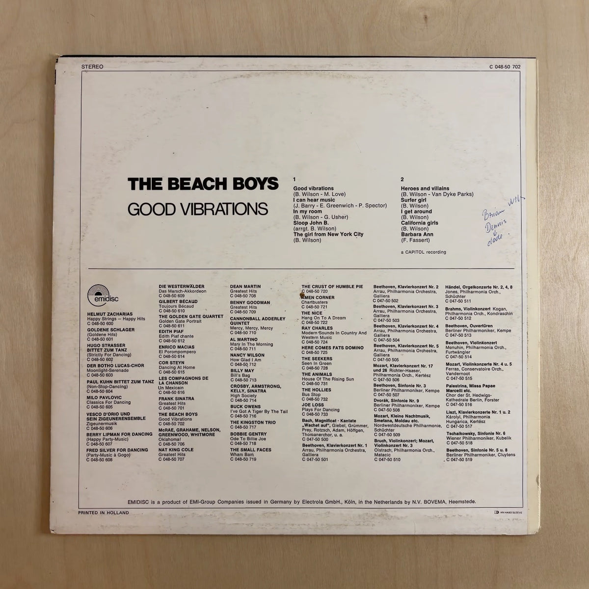 The Beach Boys – Good Vibrations – back cover