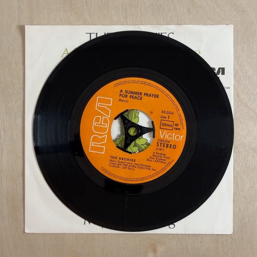 The Archies – A Summer Prayer For Peace – record label
