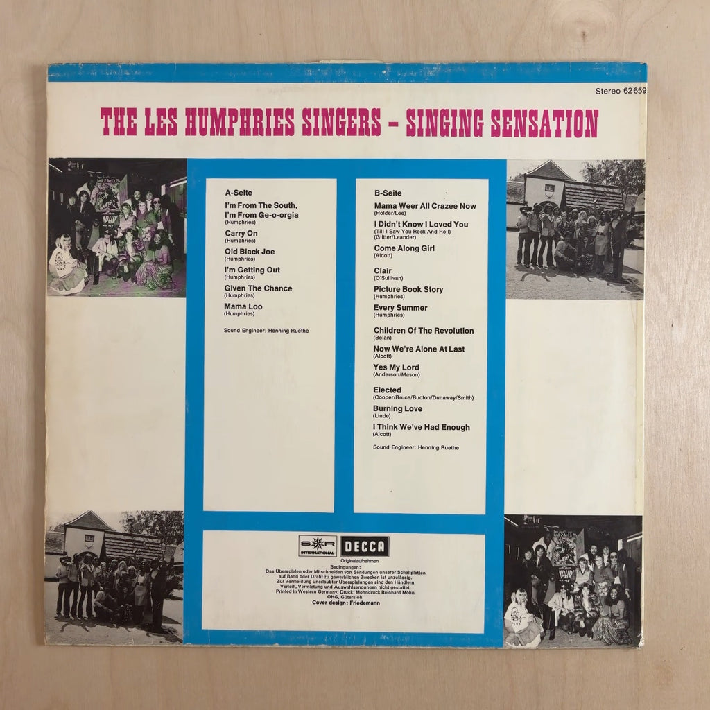 Les Humphries Singers – Singing Sensation – back cover