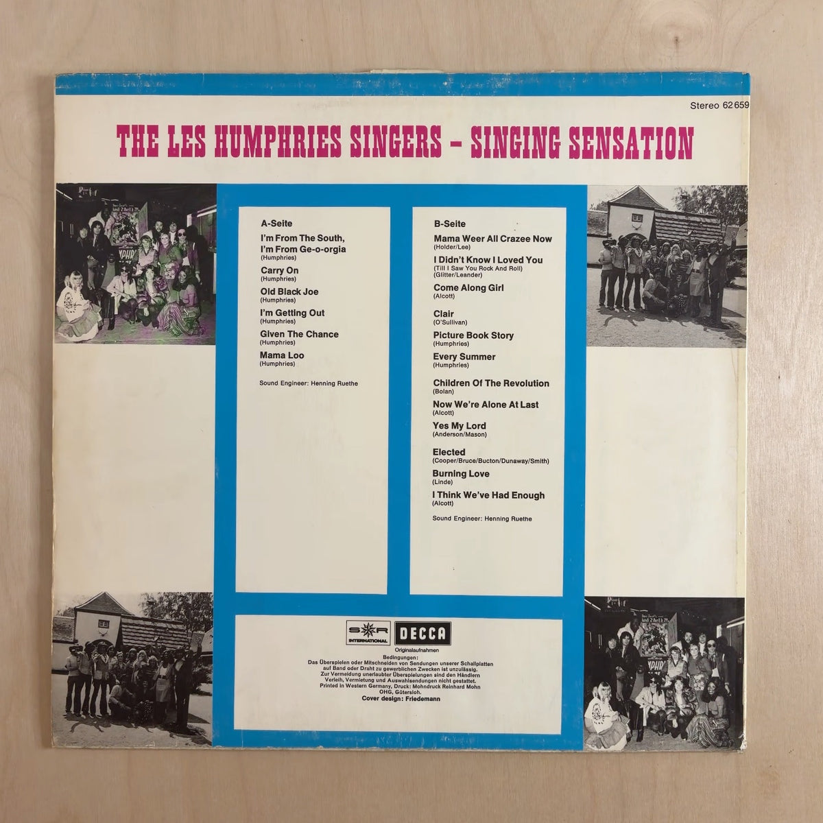 Les Humphries Singers – Singing Sensation – back cover