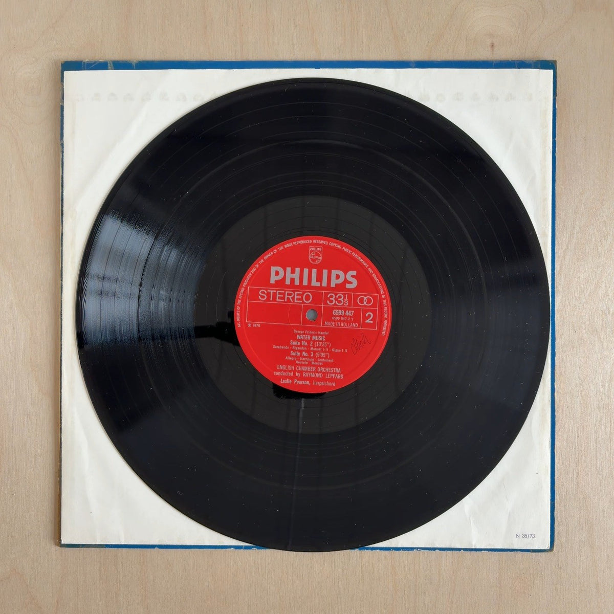 Georg Friedrich Händel, English Chamber Orchestra, Raymond Leppard – Wassermusik – record label