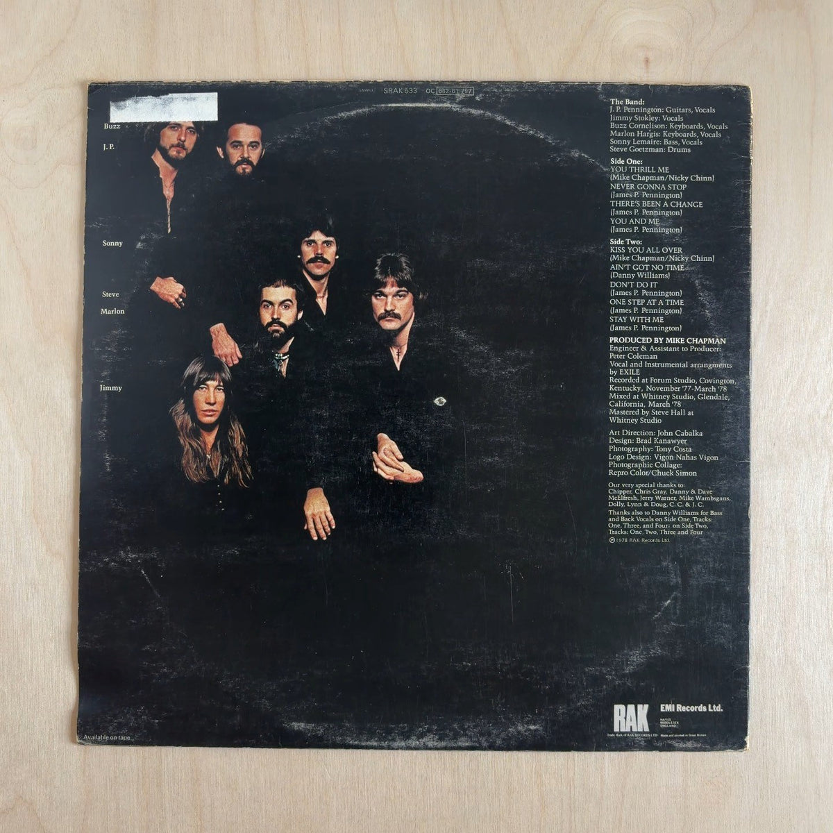 Exile – Mixed Emotions – back cover