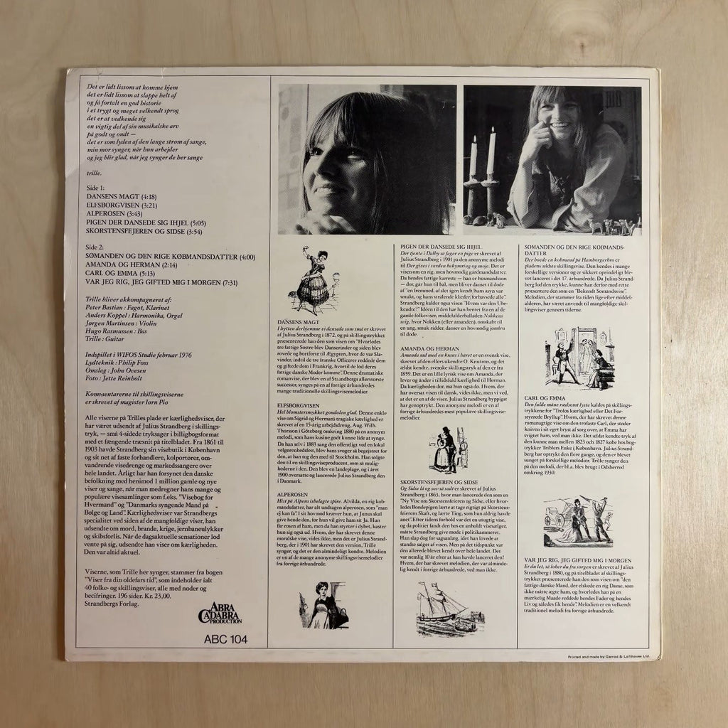Trille – Viser Fra Din Oldefars Tid – back cover