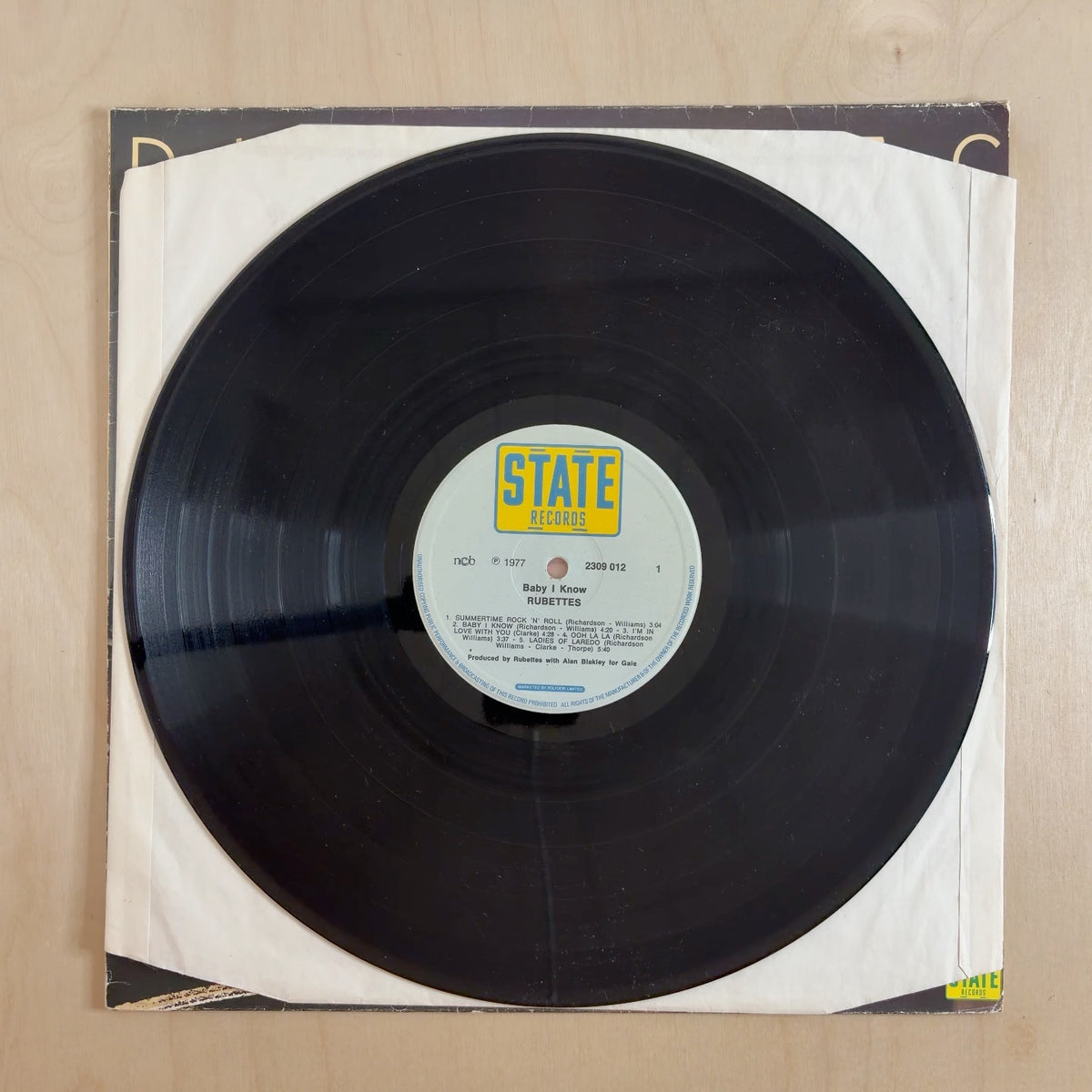 The Rubettes – Baby I Know – record label
