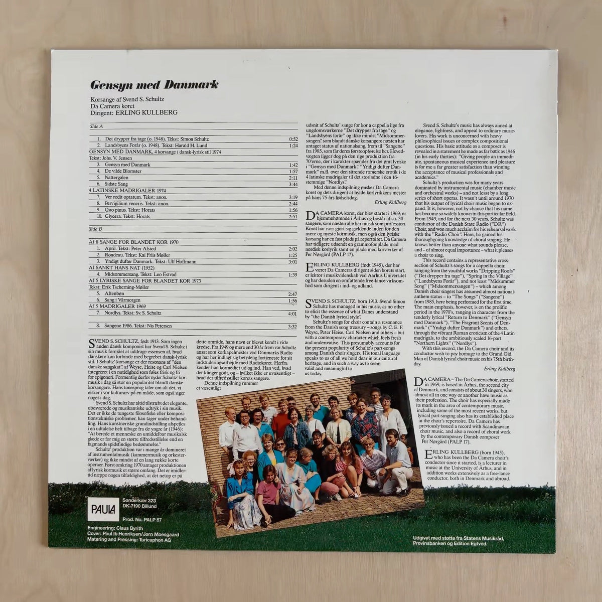 Da Camera-Koret – Gensyn Med Danmark - Korsange Af Svend S. Schultz – back cover