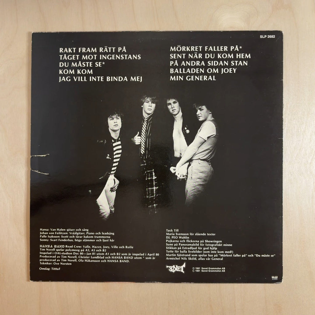 Hansa Band – Mörkret Faller På – back cover