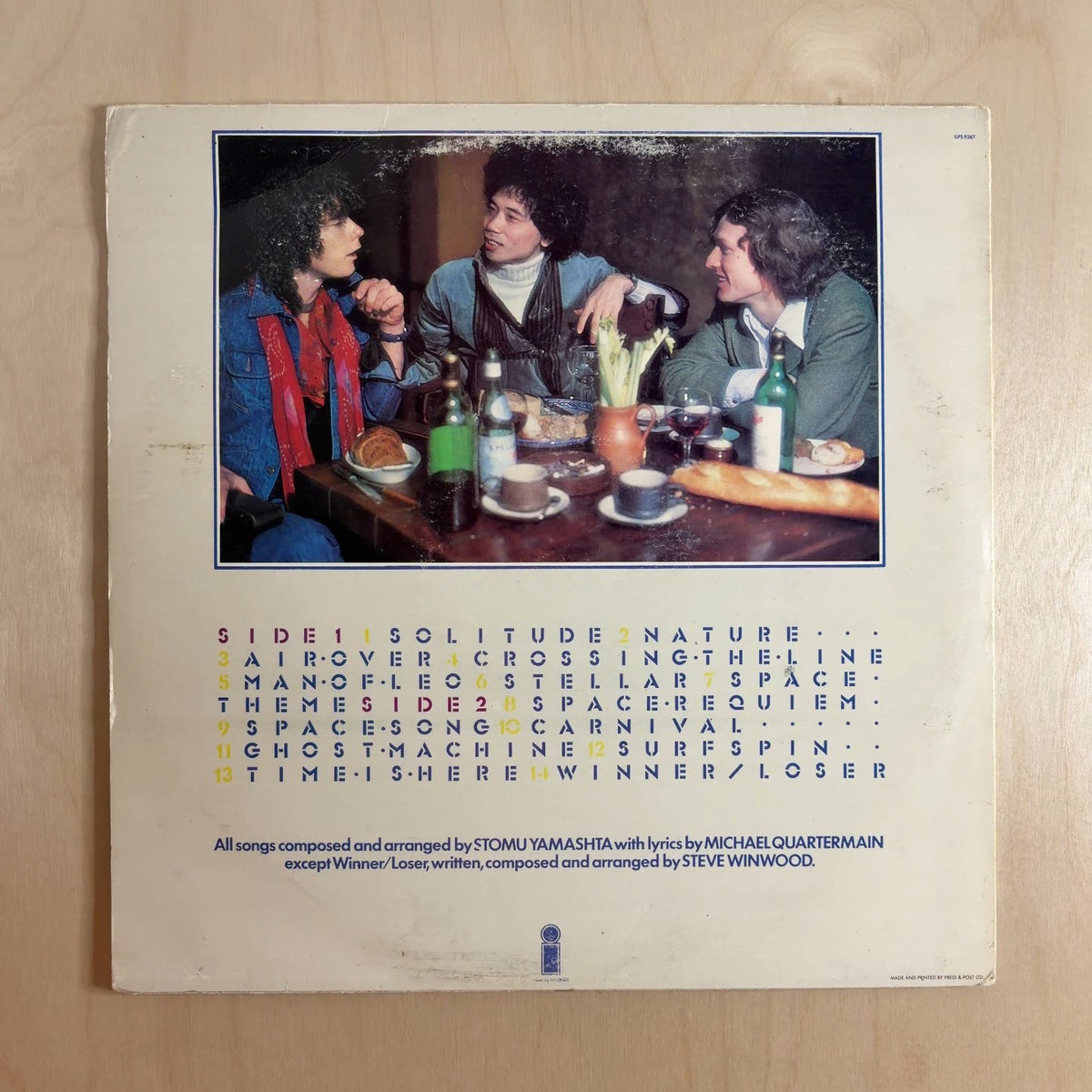 Stomu Yamash'ta, Steve Winwood, Michael Shrieve – Go – back cover