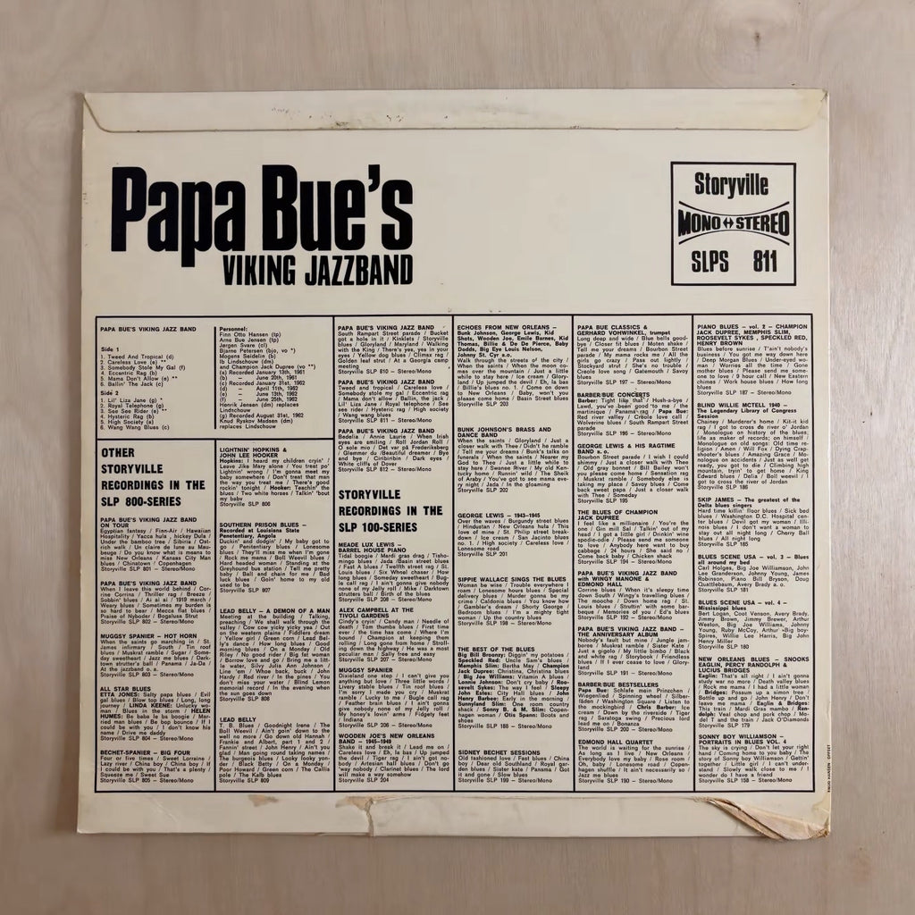 Papa Bue's Viking Jazz Band, Champion Jack Dupree – Papa Bue's Viking Jazzband And Jack Dupree – back cover