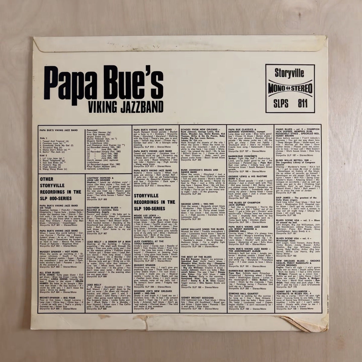 Papa Bue's Viking Jazz Band, Champion Jack Dupree – Papa Bue's Viking Jazzband And Jack Dupree – back cover
