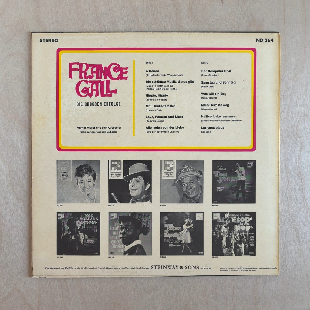 France Gall – Die Grossen Erfolge – back cover