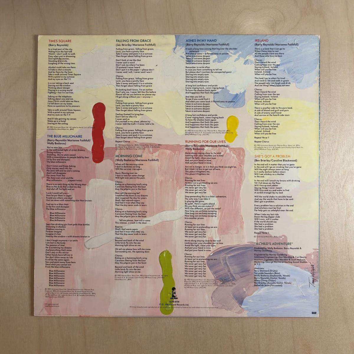Marianne Faithfull – A Childs Adventure – back cover