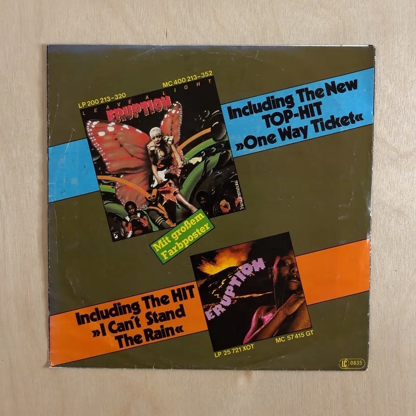 Eruption – One Way Ticket / Left Me In The Rain – back cover