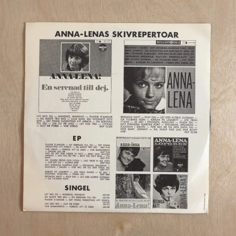 Anna-Lena Löfgren – Lyckliga Gatan / Hjärtat På Rätta Stället – back cover