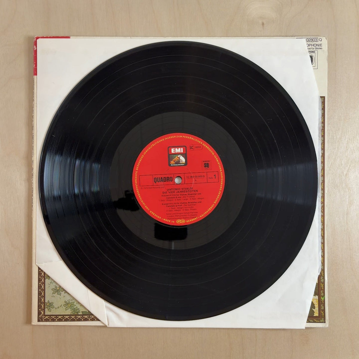 Antonio Vivaldi, Itzhak Perlman, London Philharmonic Orchestra, Rodney Friend – Die Vier Jahreszeiten – record label