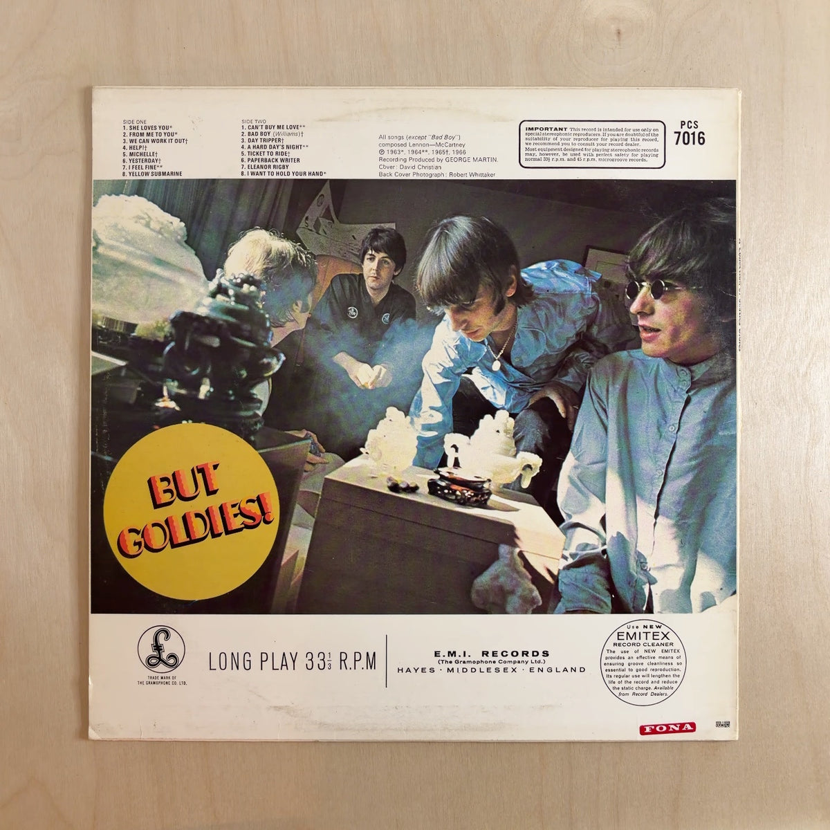 The Beatles – A Collection Of Beatles Oldies – back cover