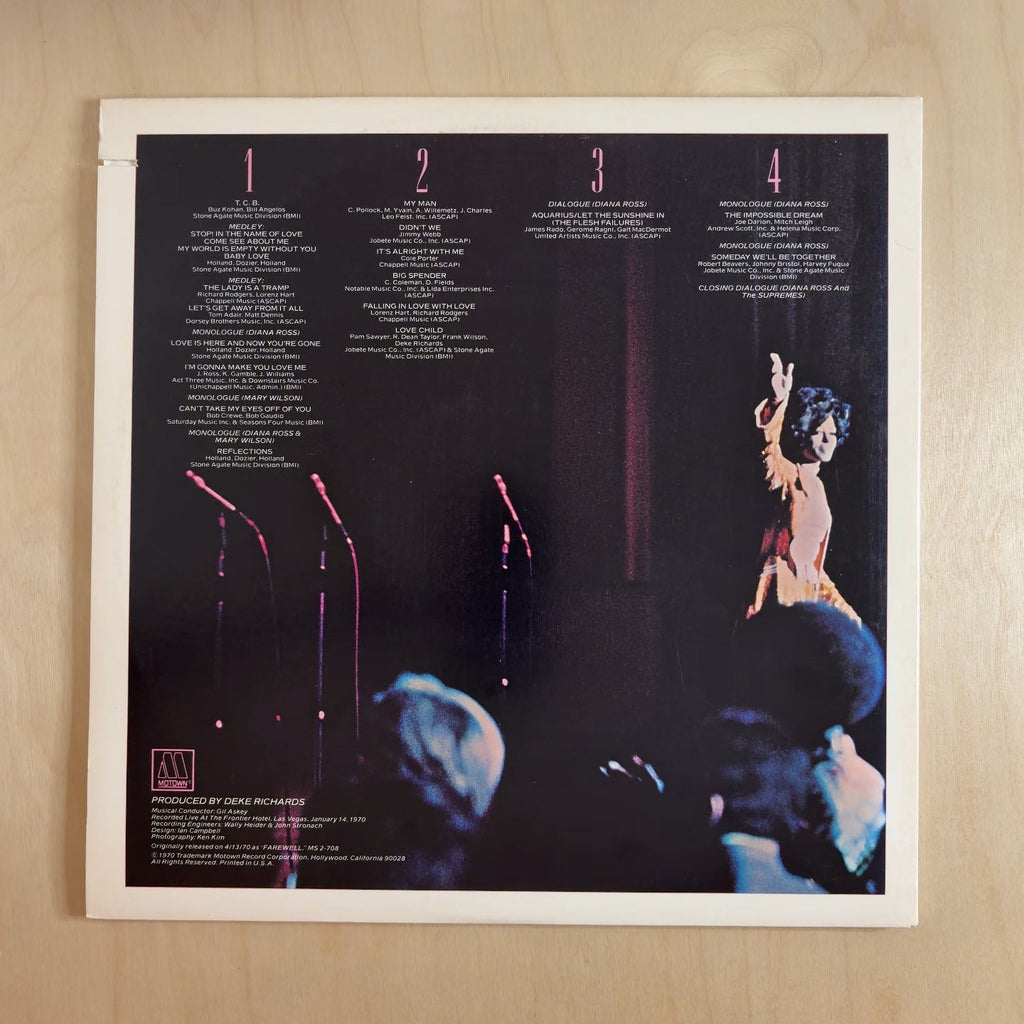 The Supremes – Captured Live On Stage ! – back cover
