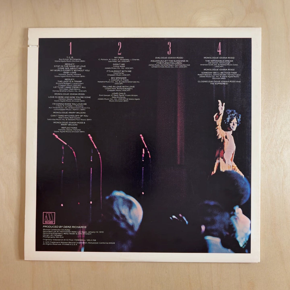 The Supremes – Captured Live On Stage ! – back cover