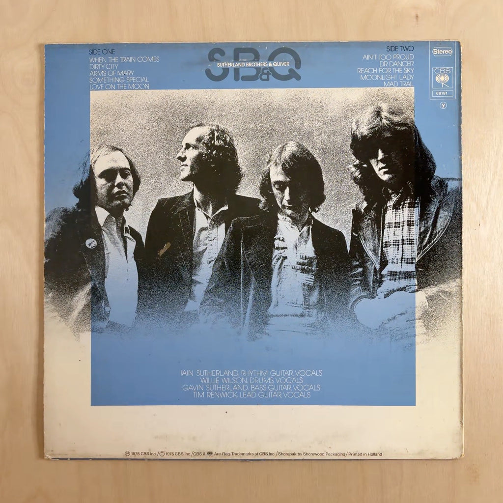 Sutherland Brothers, Quiver – Reach For The Sky – back cover