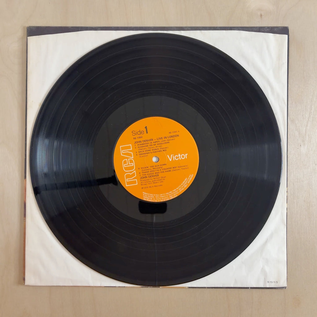 John Denver – Live In London – record label