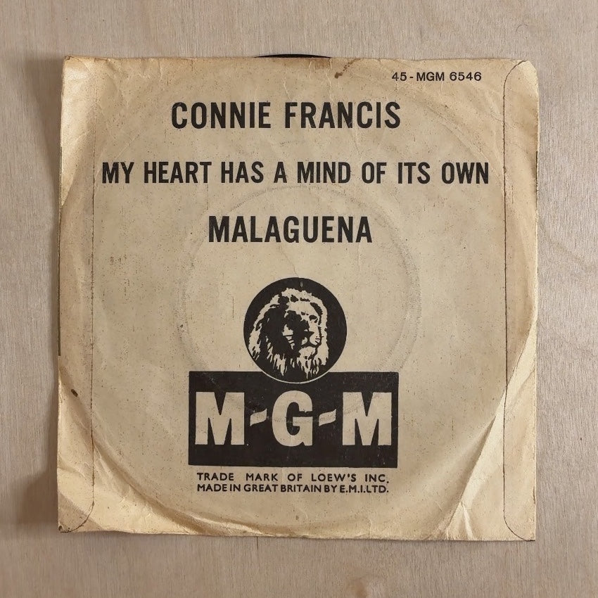 Connie Francis – Malaguena / My Heart Has A Mind Of Its Own – back cover