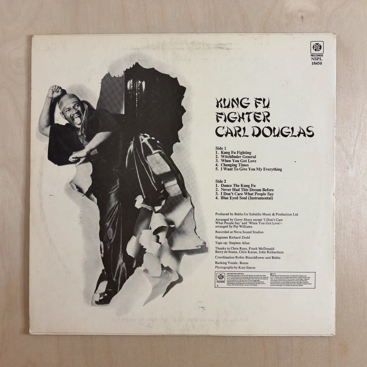 Carl Douglas – Kung Fu Fighter – back cover