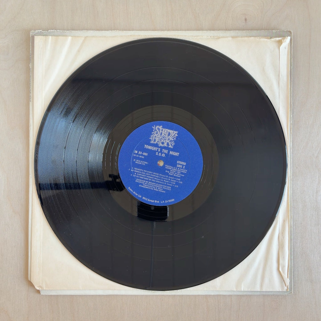 The S.S.O. Orchestra, Douglas Lucas, The Sugar Sisters – Tonight's The Night – record label