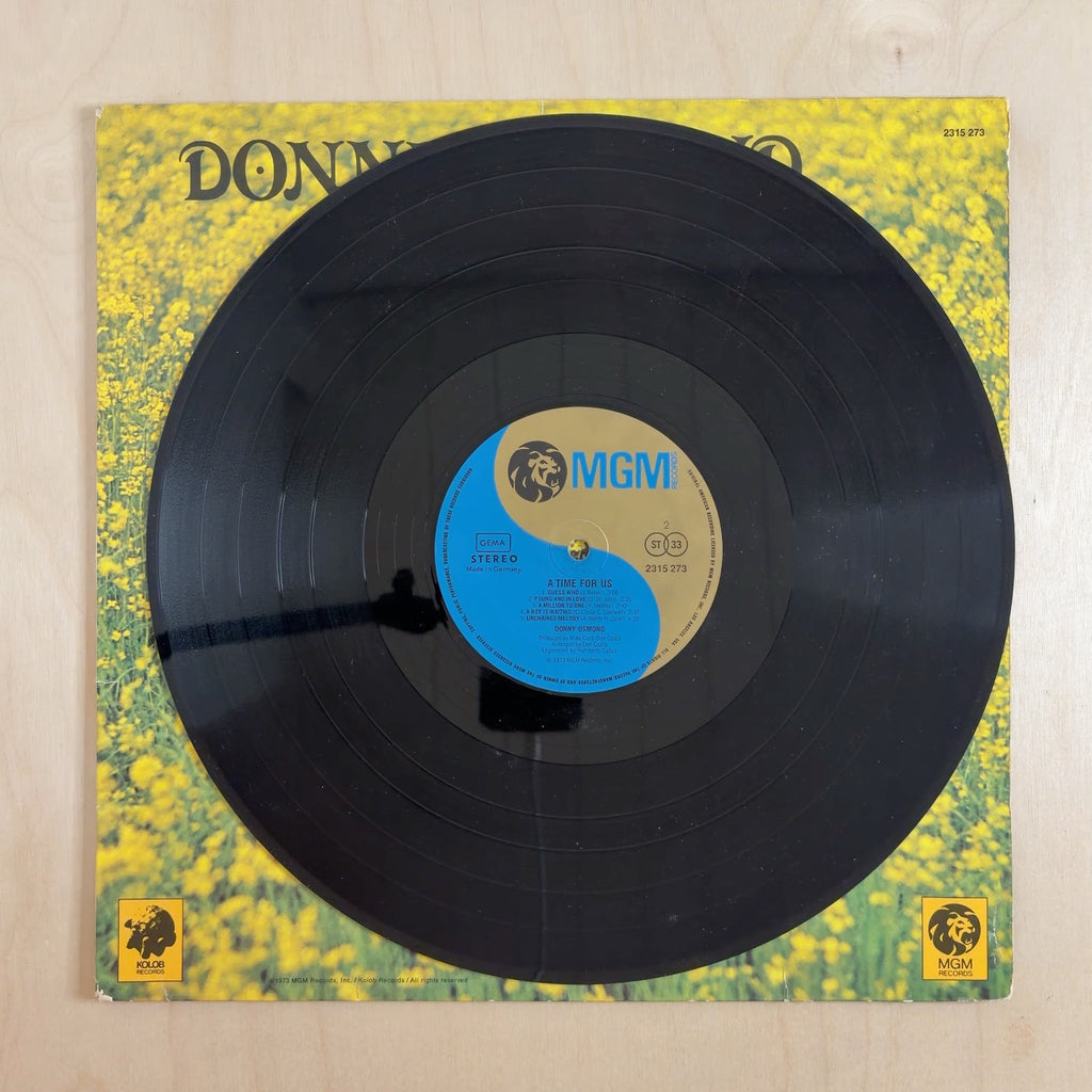 Donny Osmond – A Time For Us – record label