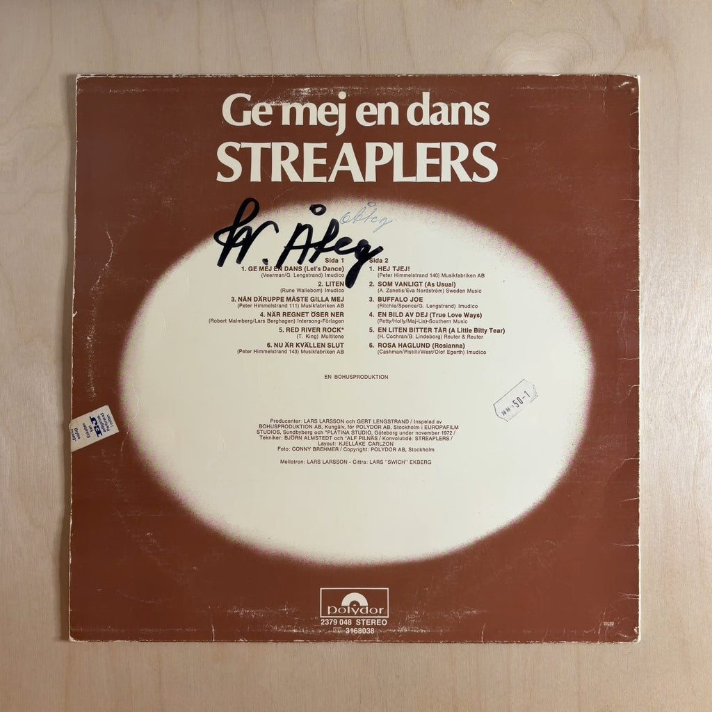 Streaplers – Ge Mej En Dans – back cover