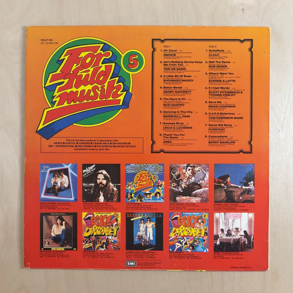 Various – For Fuld Musik 5 – back cover