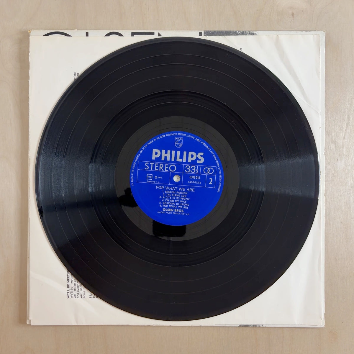 Olsen Brothers – For What We Are – record label