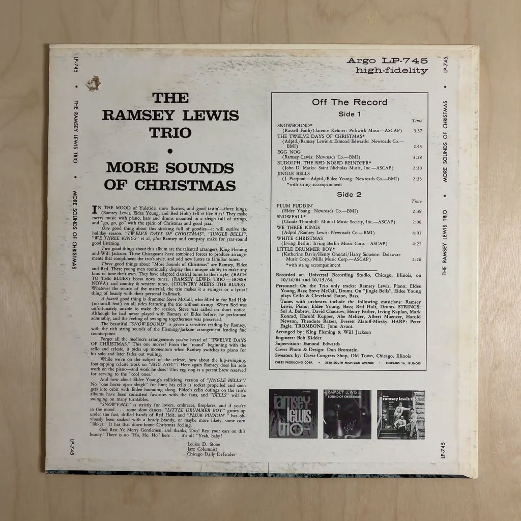 The Ramsey Lewis Trio – More Sounds Of Christmas