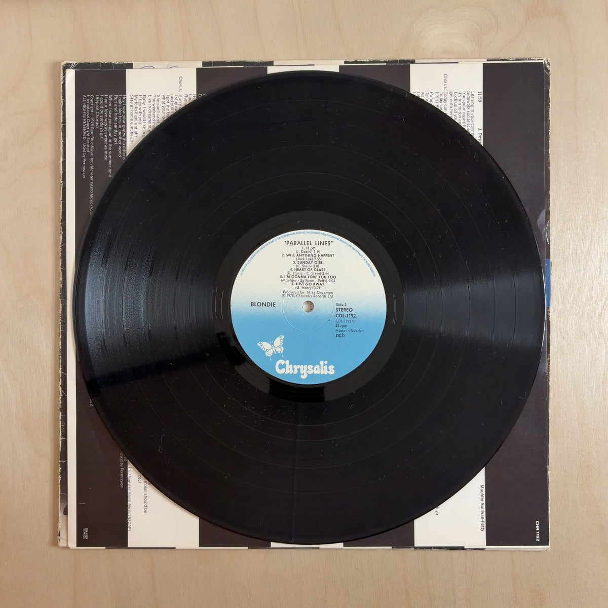 Blondie – Parallel Lines – record label