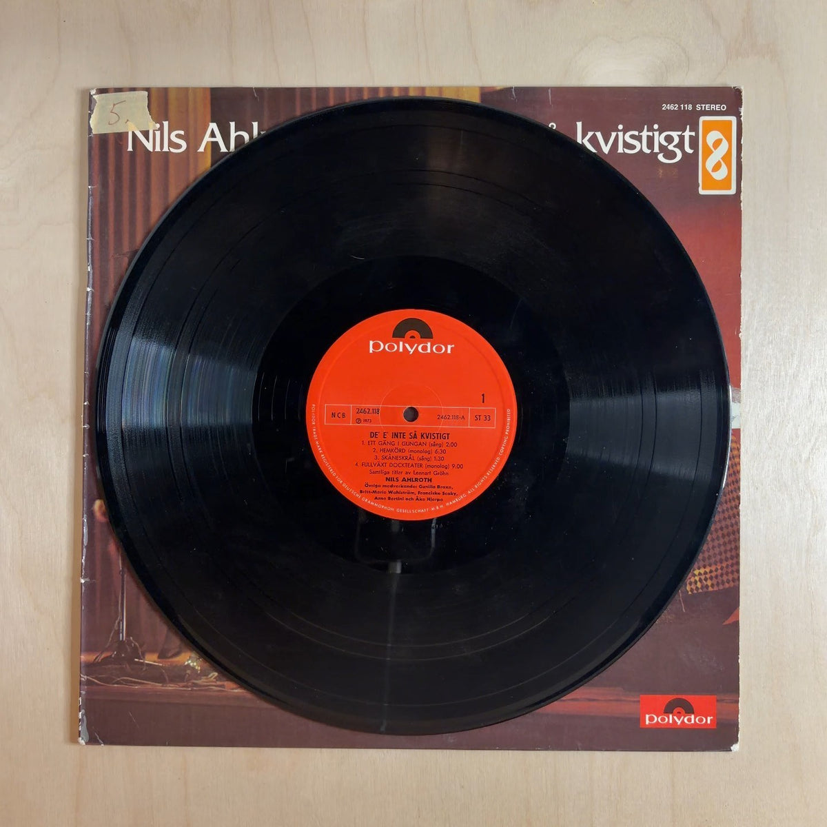 Nils Ahlroth – De' E´ Inte Så Kvistigt – record label