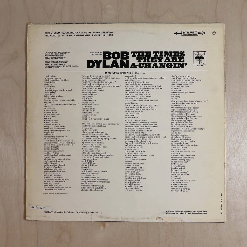 Bob Dylan – The Times They Are A-Changin'