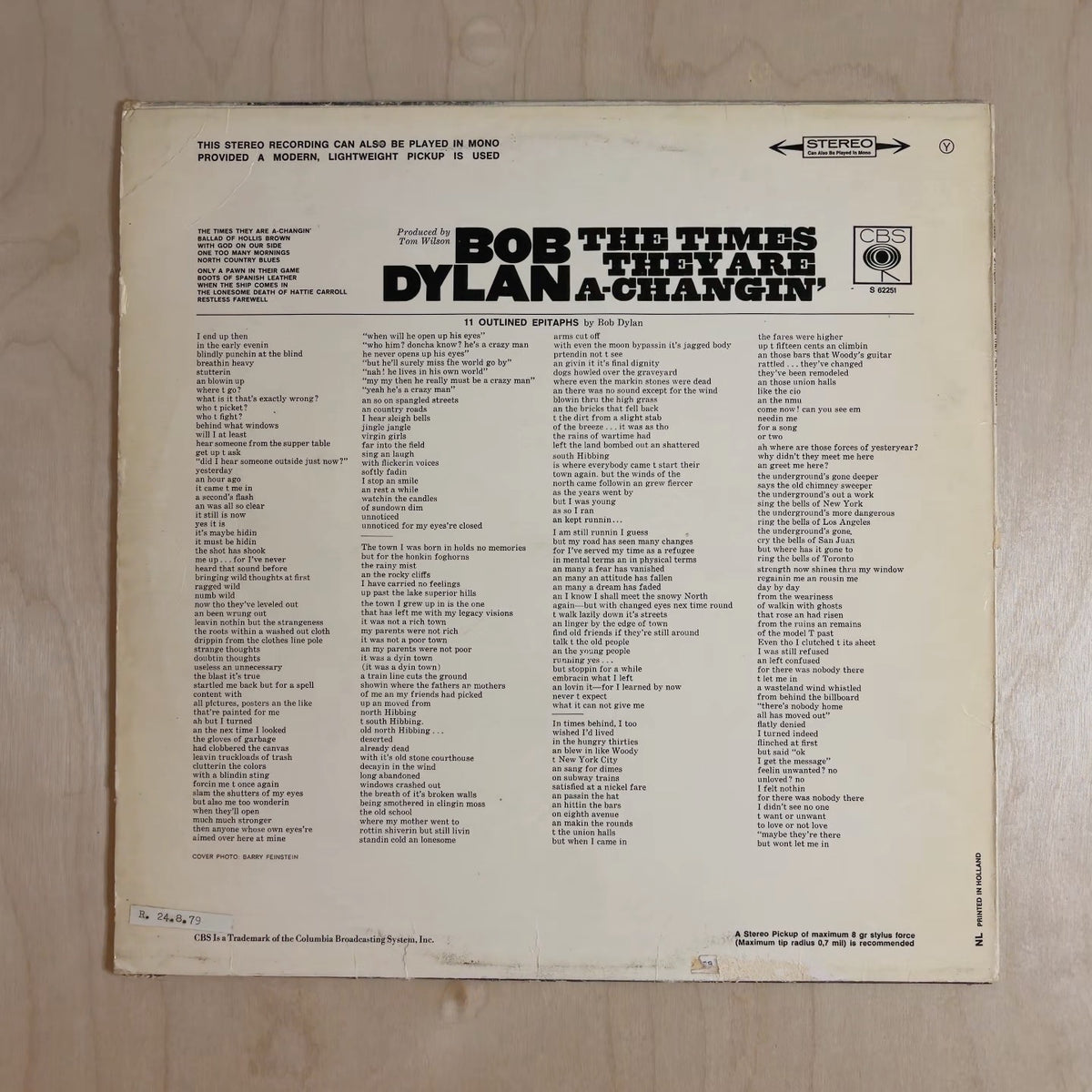 Bob Dylan – The Times They Are A-Changin'