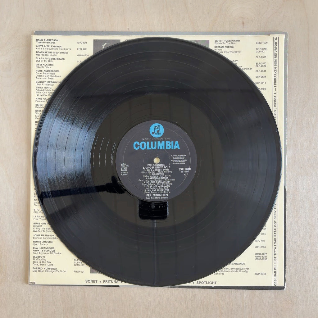 Per Grundén – Per Grundén Sjunger Ernst Rolf! – record label