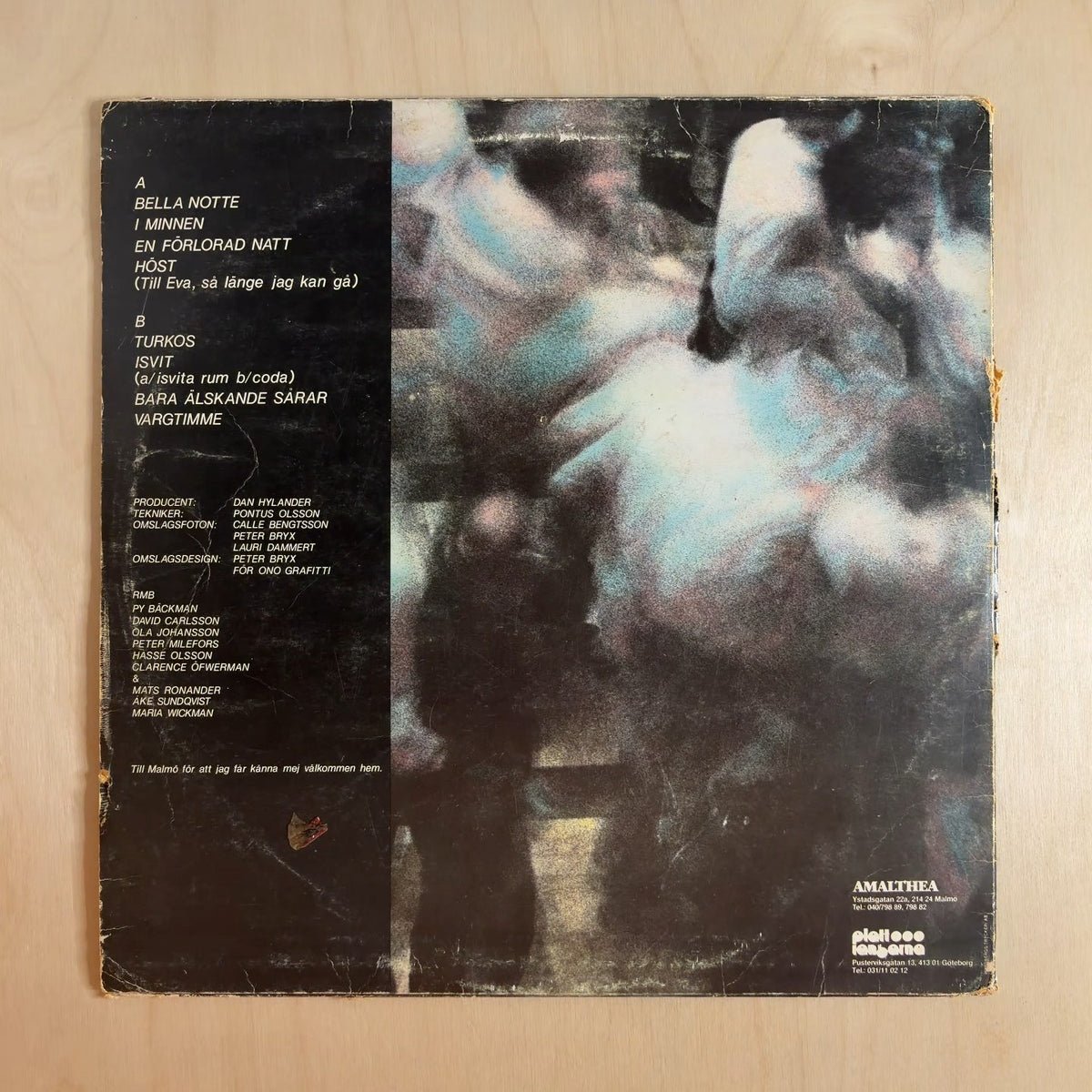 Dan Hylander, Raj Montana Band – Bella Notte – back cover