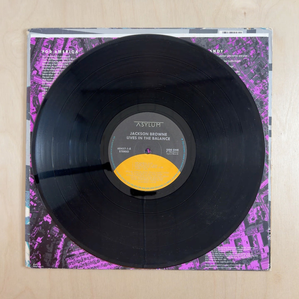 Jackson Browne – Lives In The Balance – record label