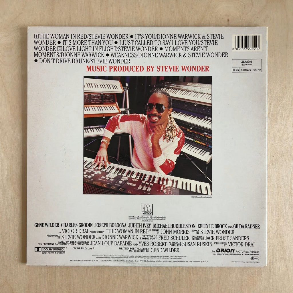 Stevie Wonder – The Woman In Red (Selections From The Original Motion Picture Soundtrack) – back cover