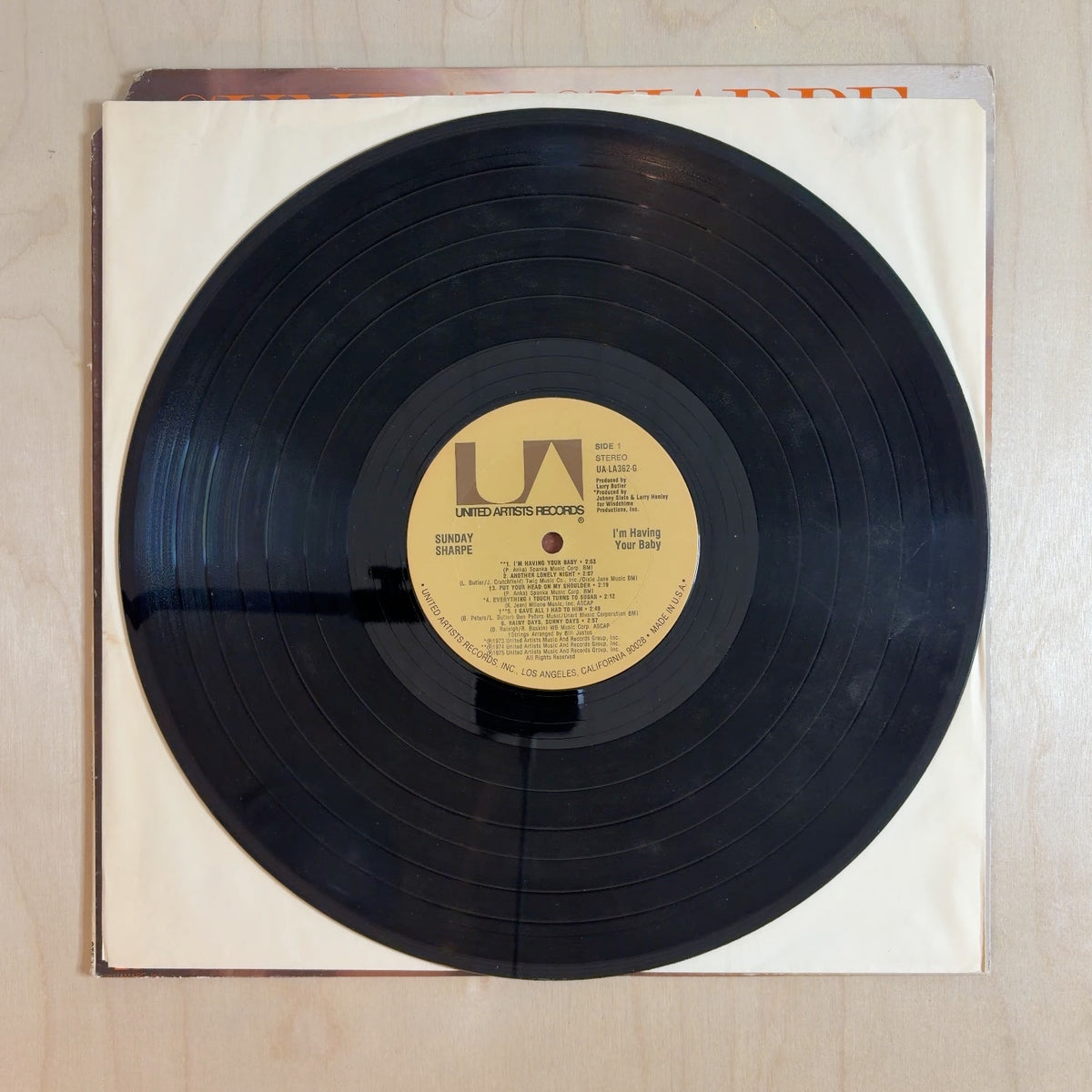 Sunday Sharpe – I'm Having Your Baby – record label