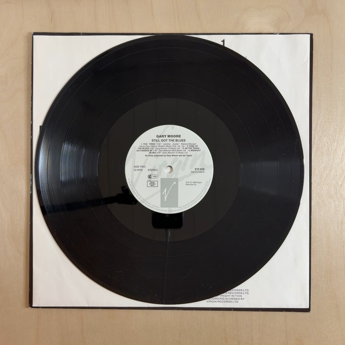 Gary Moore – Still Got The Blues – record label